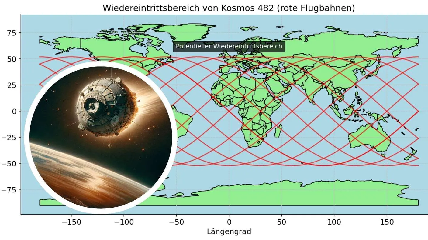 Schock im All: Raumsonde Kosmos 482 stürzt unkontrolliert auf die Erde!